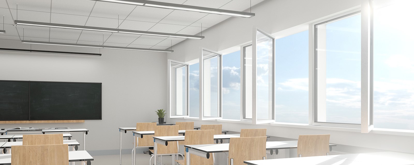 Empty school desks promo